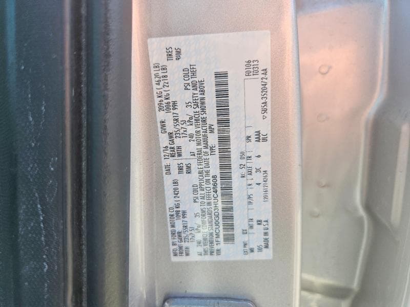 2017 FORD ESCAPE SE 13