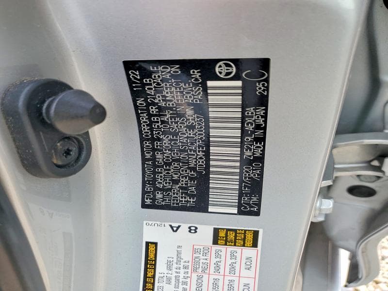 2023 TOYOTA COROLLA HYBRID LE 12