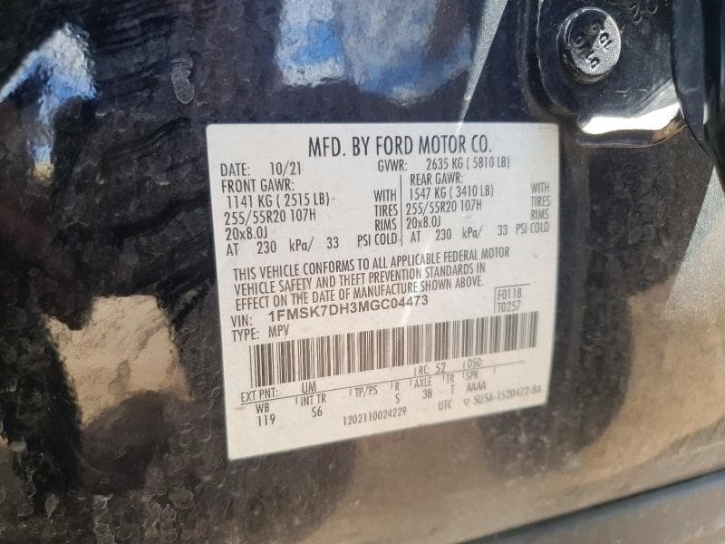 2021 FORD EXPLORER XLT 12