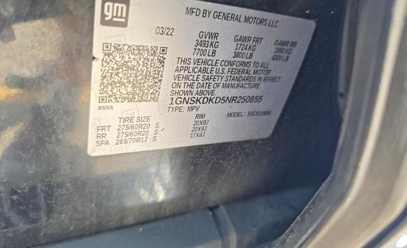 2022 CHEVROLET SUBURBAN K1500 Z71 10
