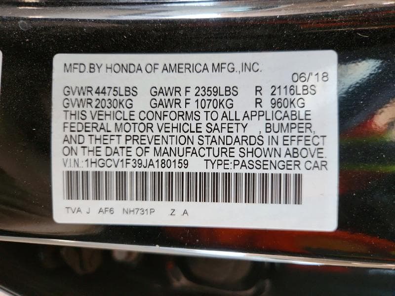 2018 HONDA ACCORD SPORT 13