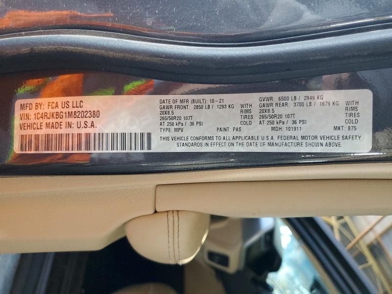 2021 JEEP GRAND CHEROKEE L LIMITED 14