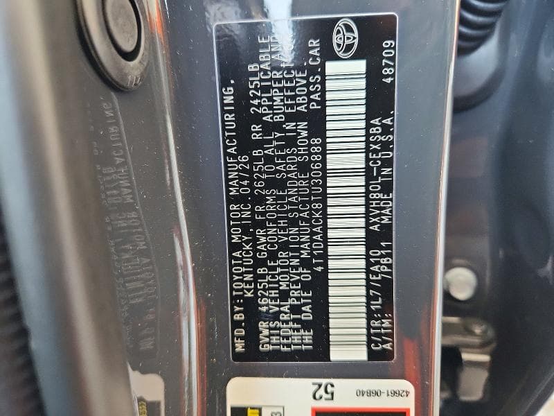 2026 TOYOTA CAMRY SE 12