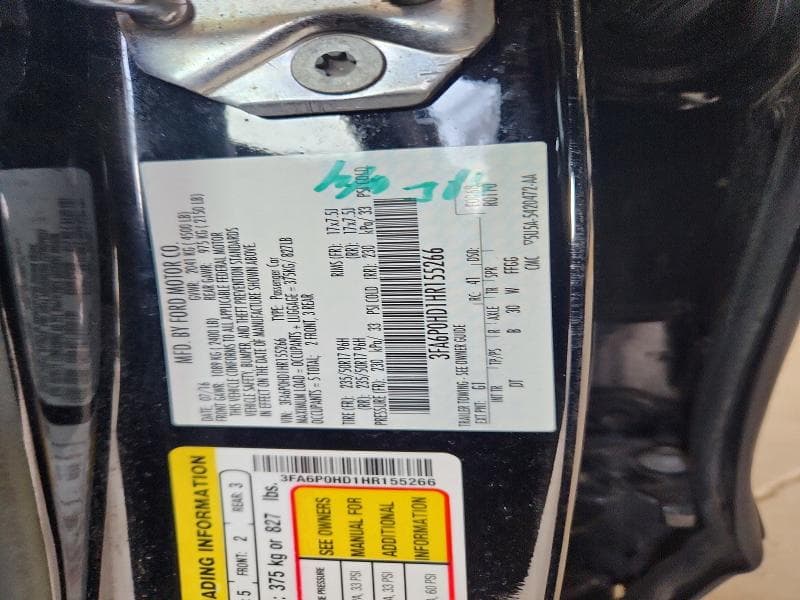 2017 FORD FUSION SE 12