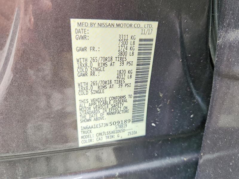 2018 NISSAN TITAN SV 12