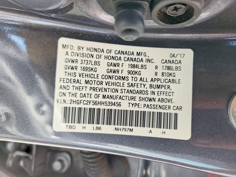 2017 HONDA CIVIC LX 13