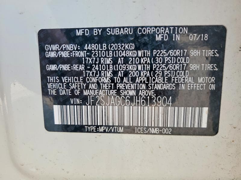 2018 SUBARU FORESTER 2.5I PREMIUM 13