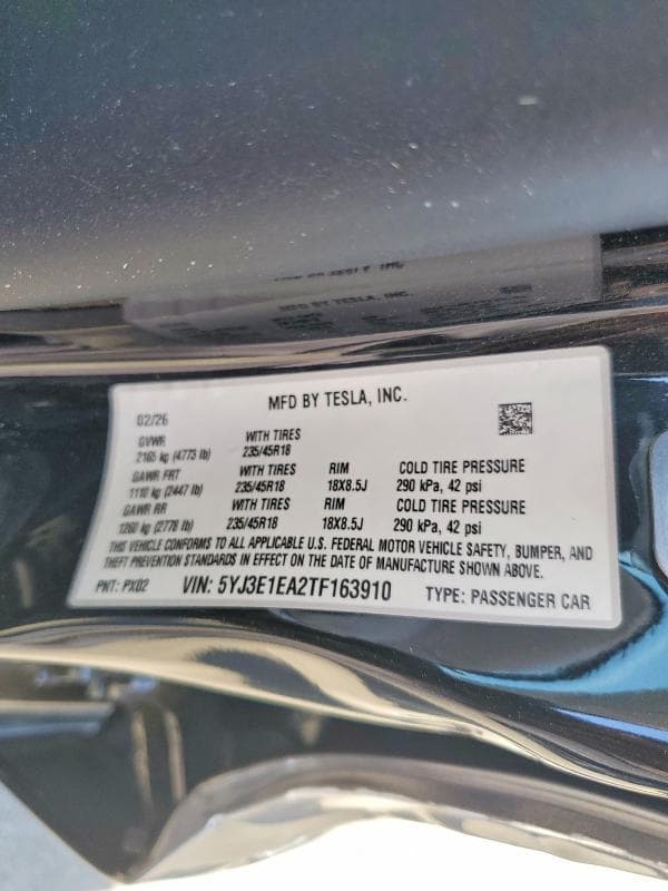 2026 TESLA MODEL 3 12