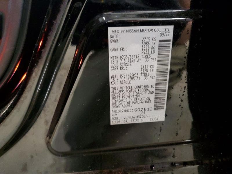 2018 NISSAN PATHFINDER SL 14