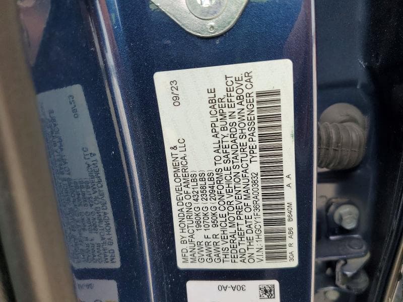 2024 HONDA ACCORD EX 12