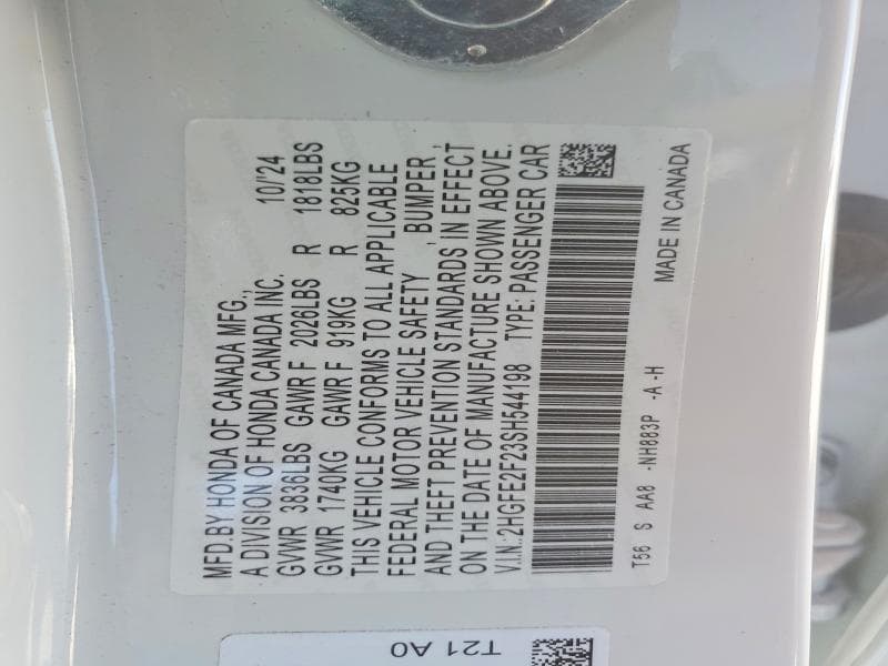 2025 HONDA CIVIC LX 12