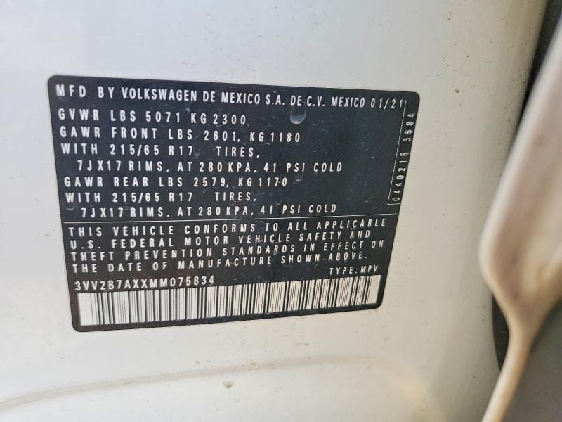 2021 VOLKSWAGEN TIGUAN SE 13