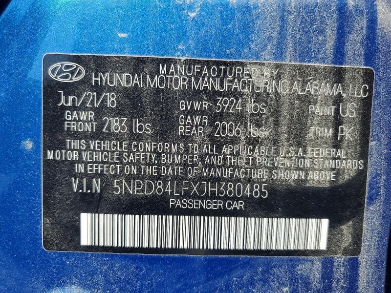 2018 HYUNDAI ELANTRA SEL 12