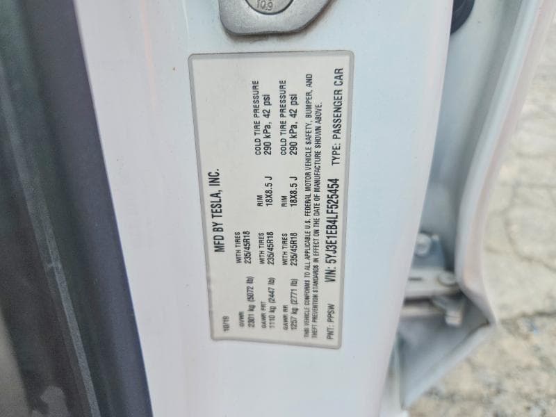 2020 TESLA MODEL 3 12