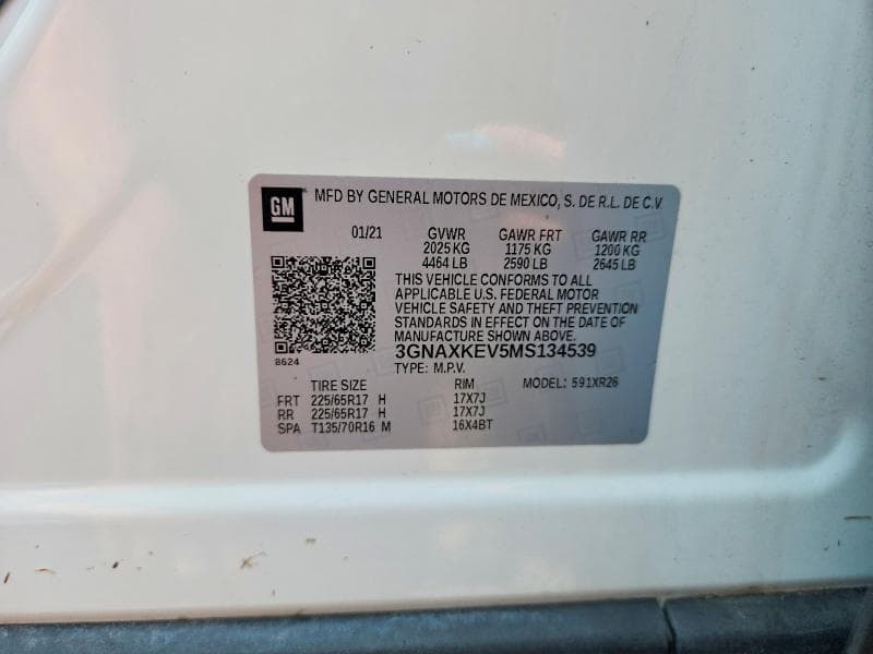 2021 CHEVROLET EQUINOX LT 13