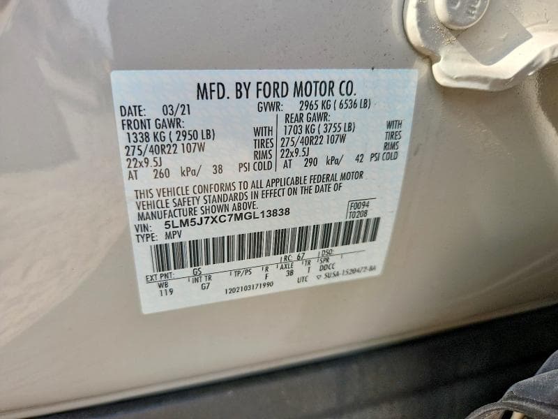 2021 LINCOLN AVIATOR RESERVE 13
