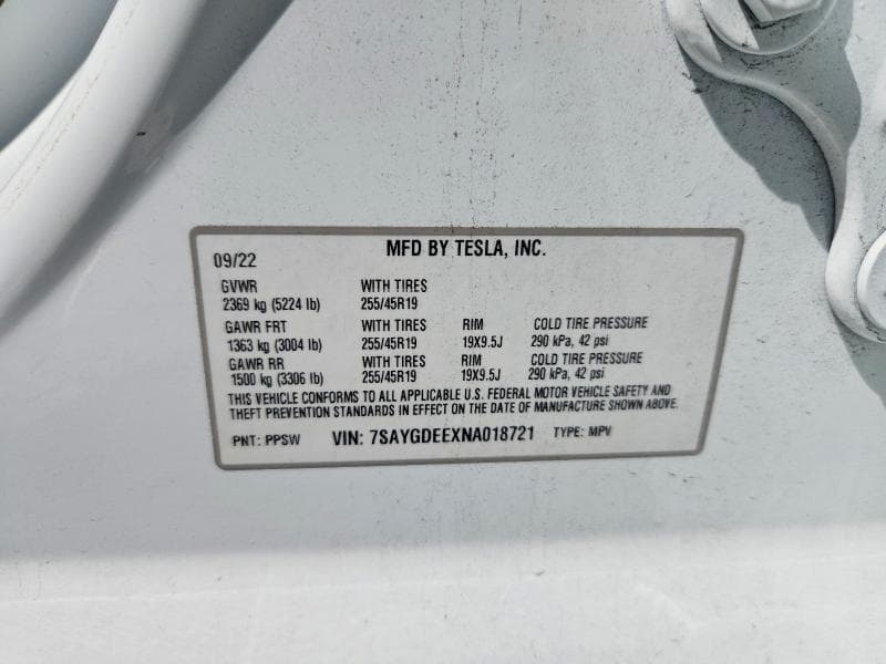 2022 TESLA MODEL Y 13
