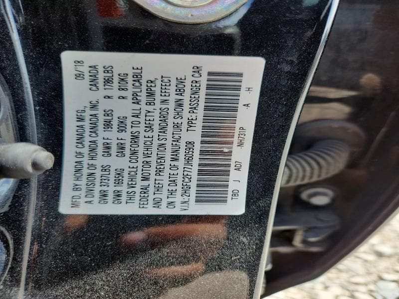 2018 HONDA CIVIC EX 12