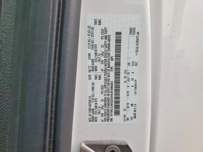 2017 FORD ESCAPE SE 12