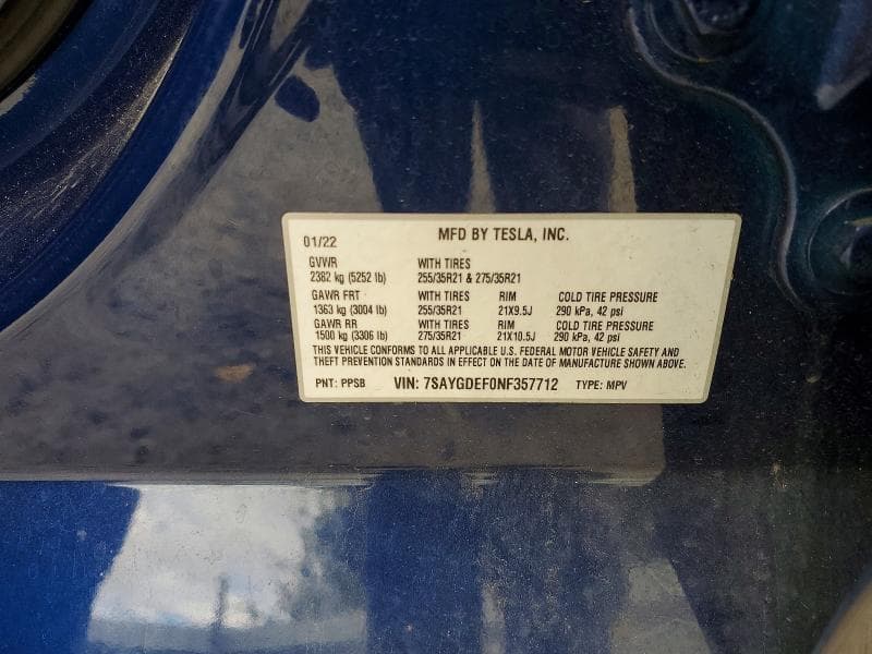 2022 TESLA MODEL Y 13