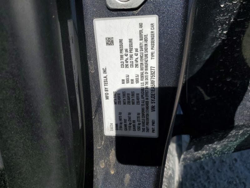 2024 TESLA MODEL 3 13