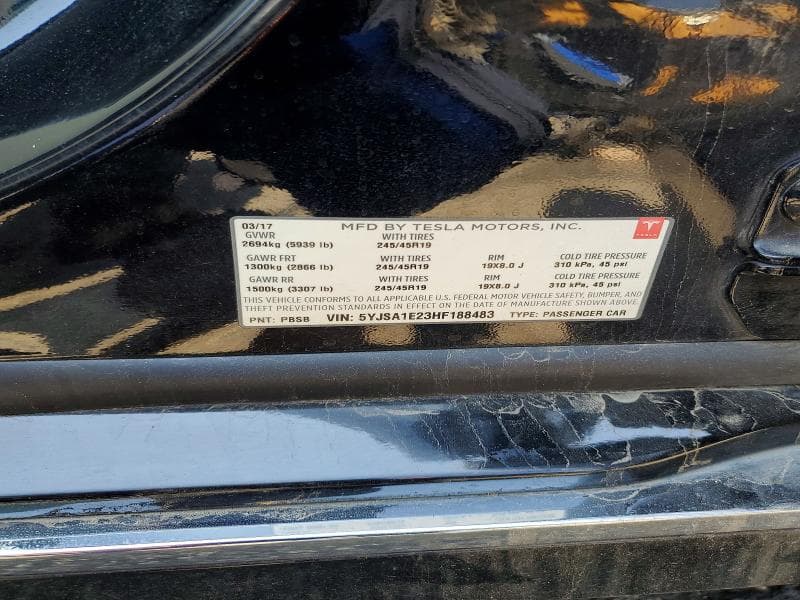 2017 TESLA MODEL S 13