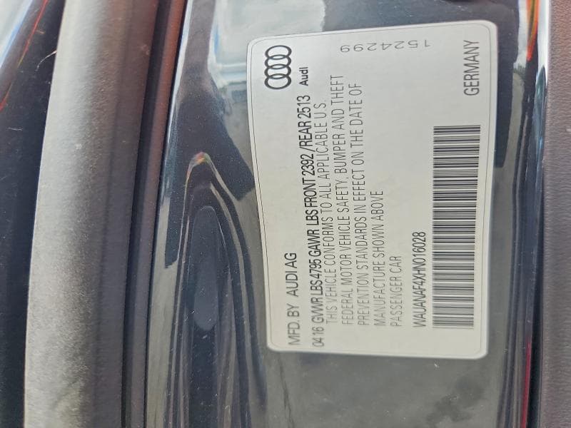 2017 AUDI A4 PREMIUM 12