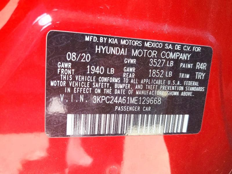 2021 HYUNDAI ACCENT SE 12