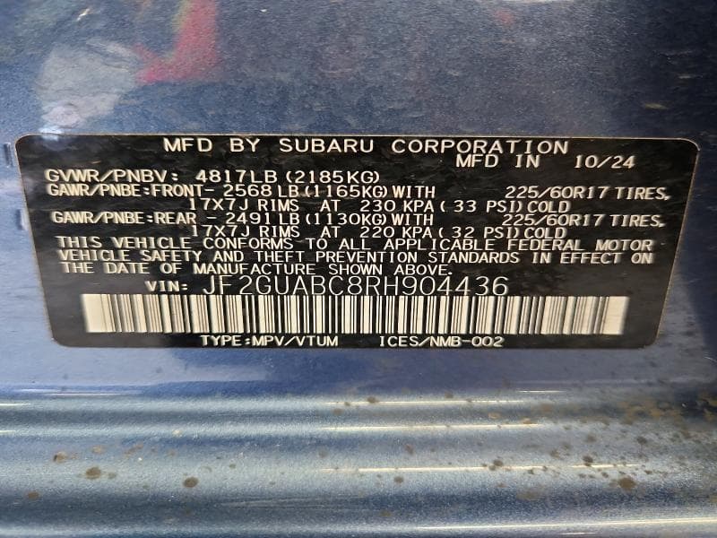 2024 SUBARU CROSSTREK 14