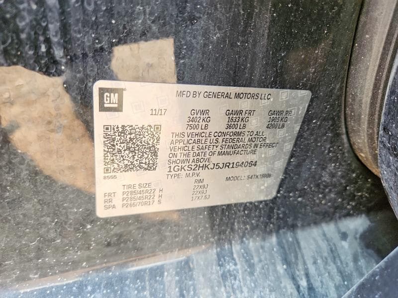 2018 GMC YUKON XL DENALI 13