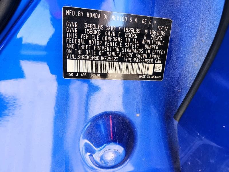 2018 HONDA FIT LX 13
