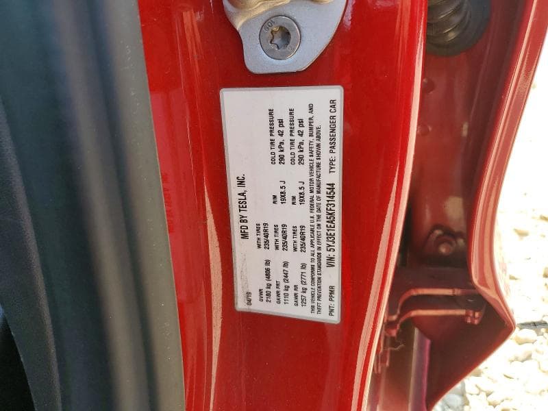 2019 TESLA MODEL 3 12
