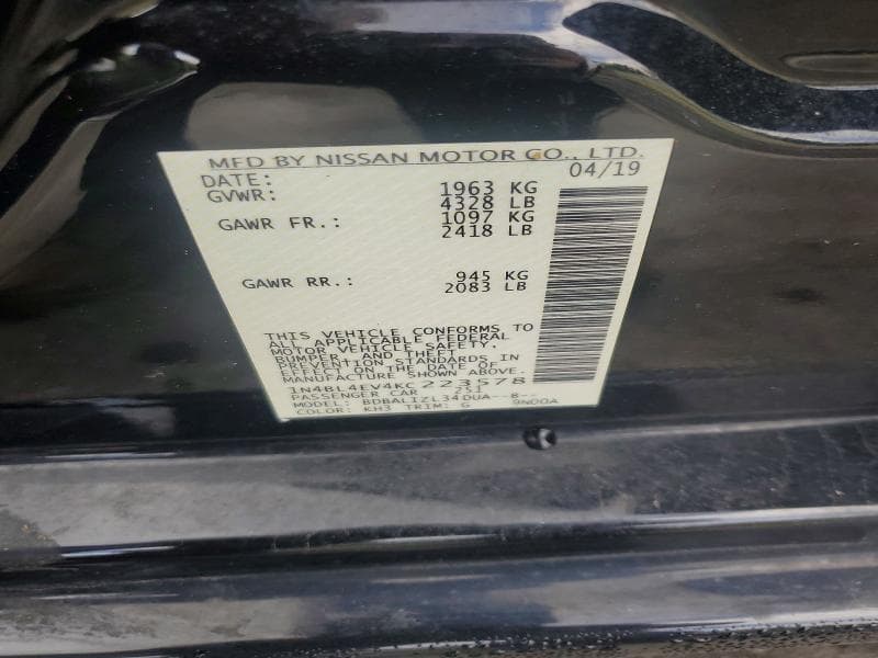 2019 NISSAN ALTIMA SL 12