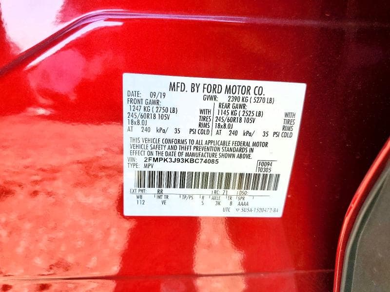 2019 FORD EDGE SEL 13