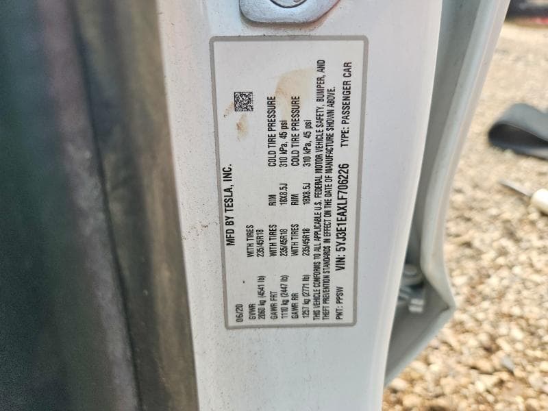 2020 TESLA MODEL 3 12