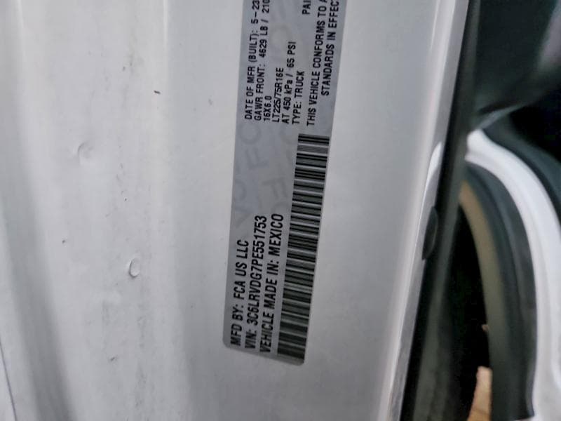 2023 RAM PROMASTER 2500 2500 HIGH 12