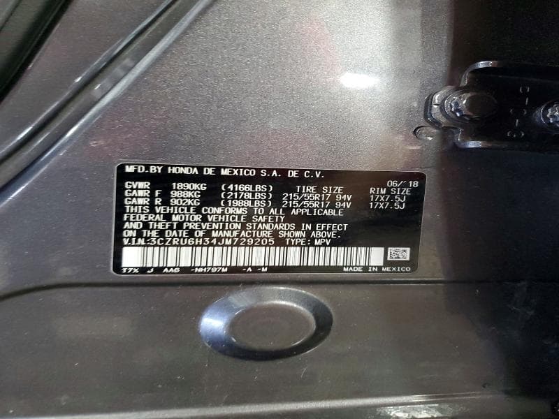 2018 HONDA HR-V LX 14
