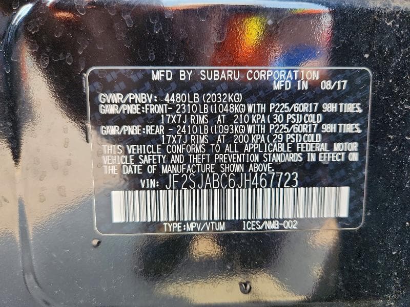 2018 SUBARU FORESTER 2.5I 13