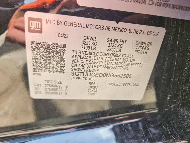 2022 GMC SIERRA K1500 ELEVATION 13