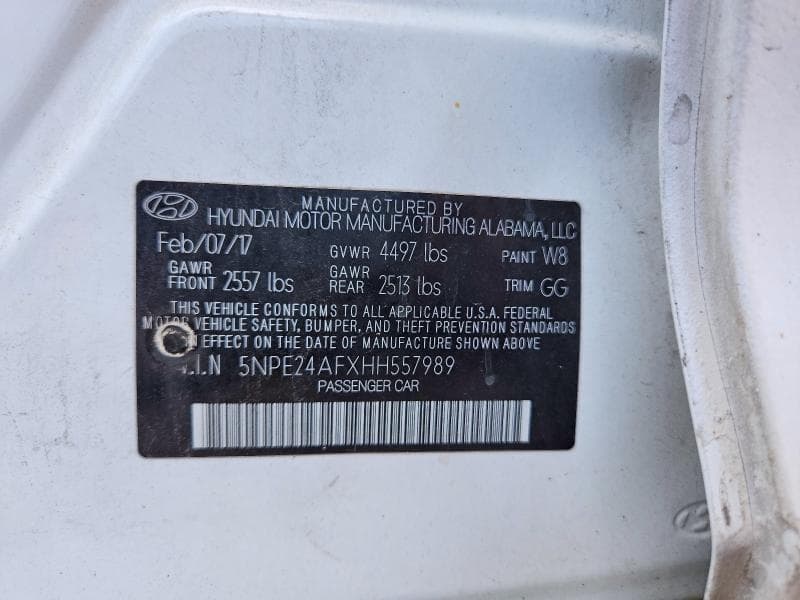 2017 HYUNDAI SONATA SE 12