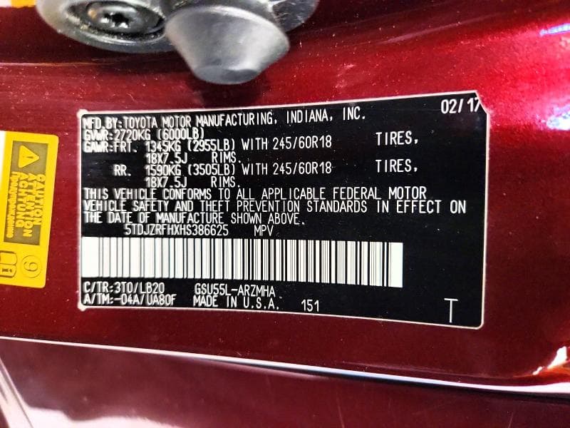 2017 TOYOTA HIGHLANDER XLE 13