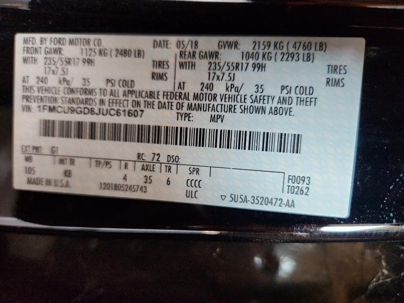 2018 FORD ESCAPE SE 13