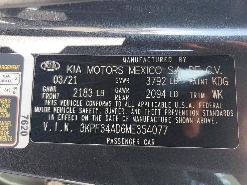 2021 KIA FORTE GT LINE 12