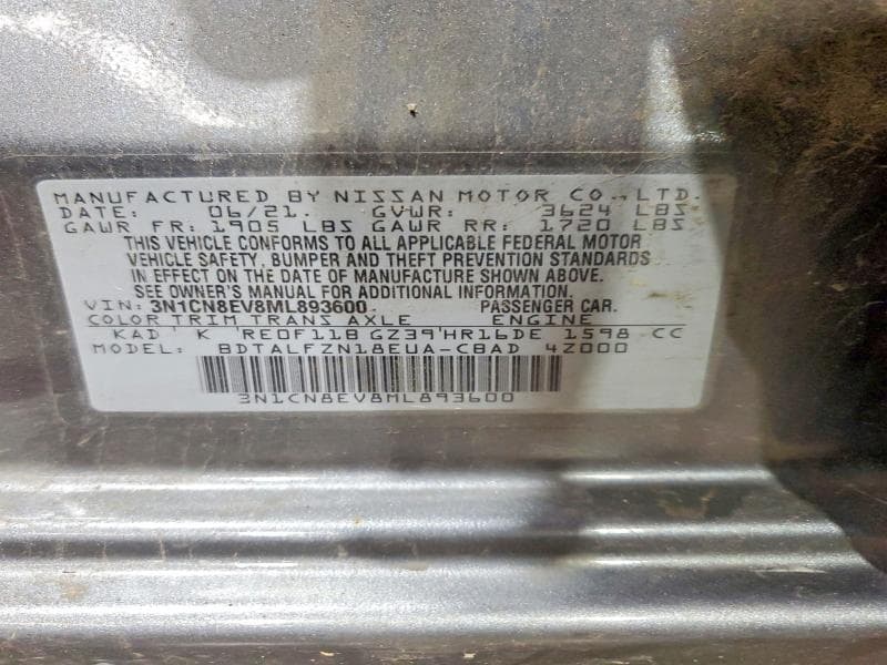 2021 NISSAN VERSA SV 12