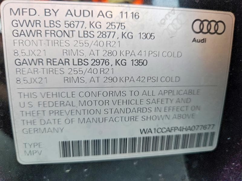 2017 AUDI SQ5 PREMIUM PLUS 13