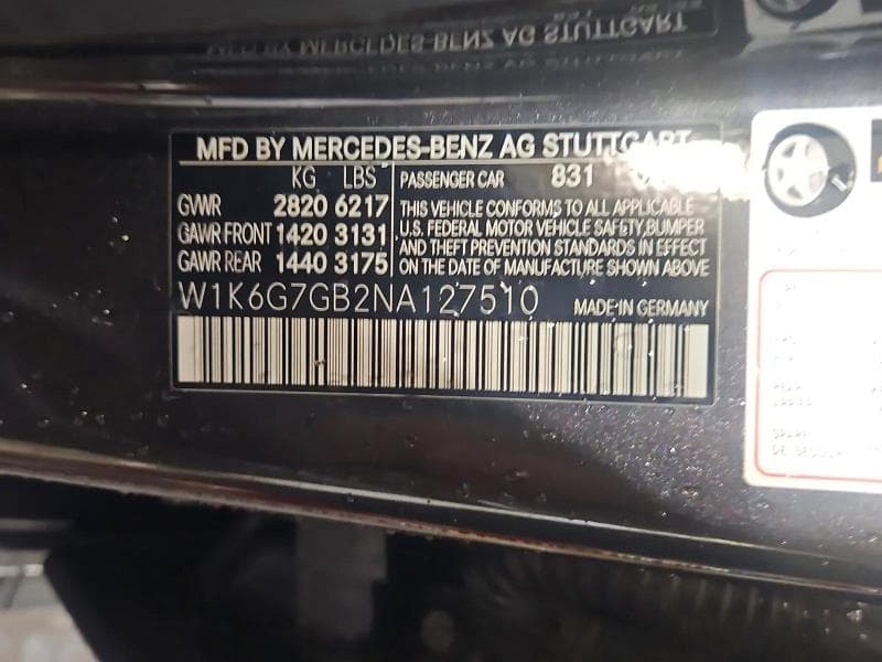 2022 MERCEDES-BENZ S 580 4MATIC 10