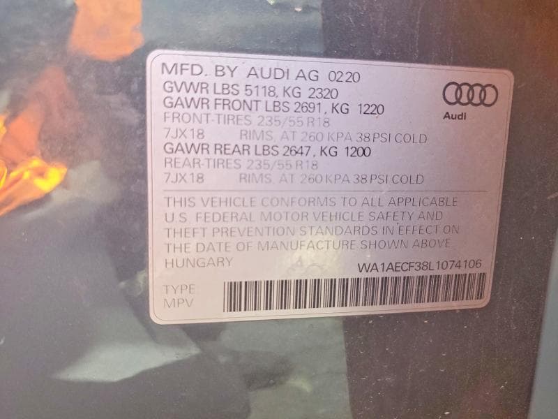 2020 AUDI Q3 PREMIUM 12