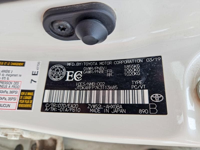 2019 TOYOTA PRIUS PRIME PLUS 12