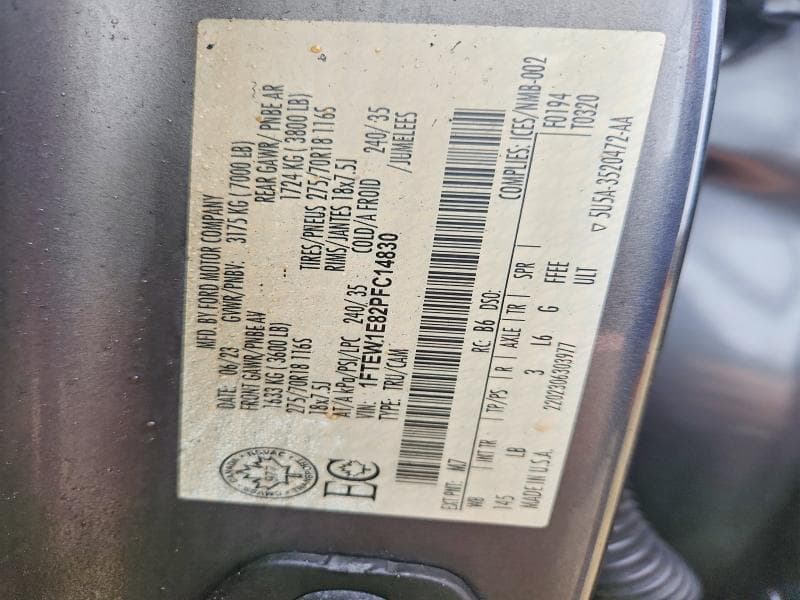 2023 FORD F150 SUPERCREW 12
