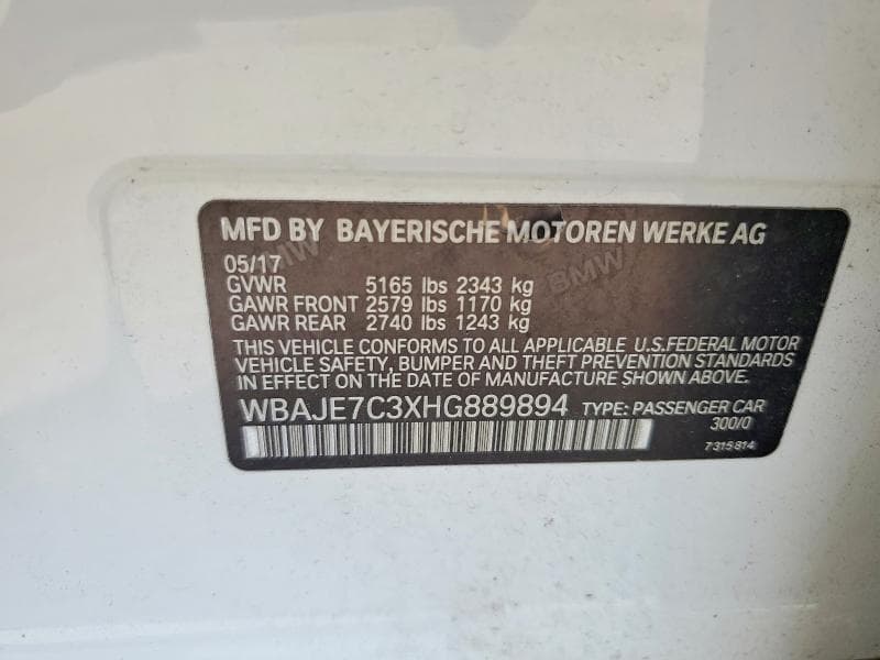 2017 BMW 540 XI 12